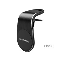  Auto phone turētājs Borofone BH10, for using on ventilation grille, magnetic fixing, black 